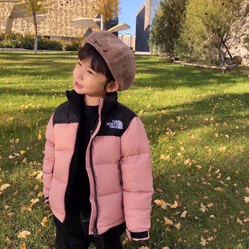 The North Face Kids' Color-Block Down Jacket — model