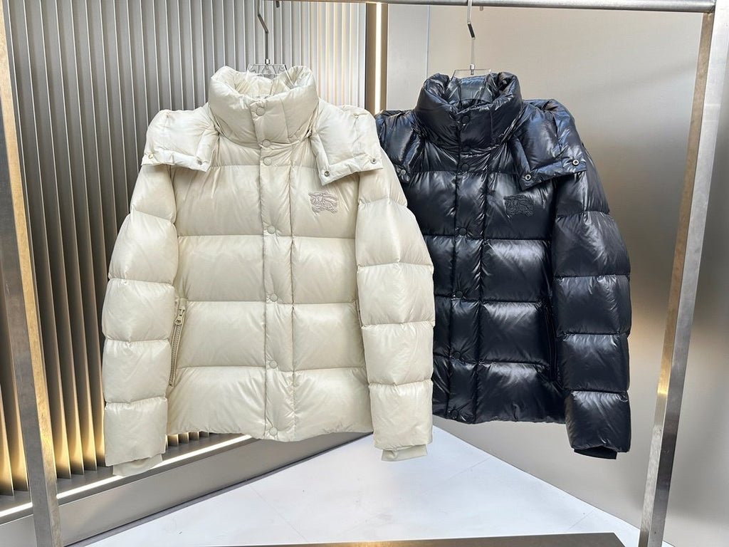 Burberry Hooded Equestrian Knight Puffer Jacket — comparison