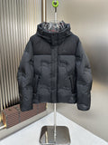 Burberry Charcoal Grey Hooded Quilted Puffer Jacket — hero