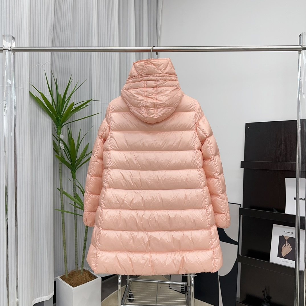 Moncler Women's Hooded Quilted Long Down Coat — back
