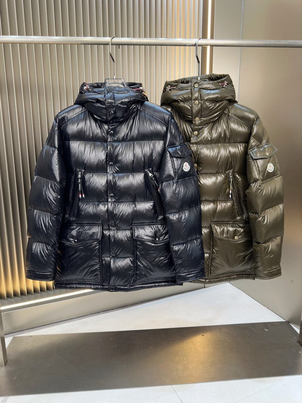 Men Moncler coat Hooded Quilted Puffer Jacket — comparison