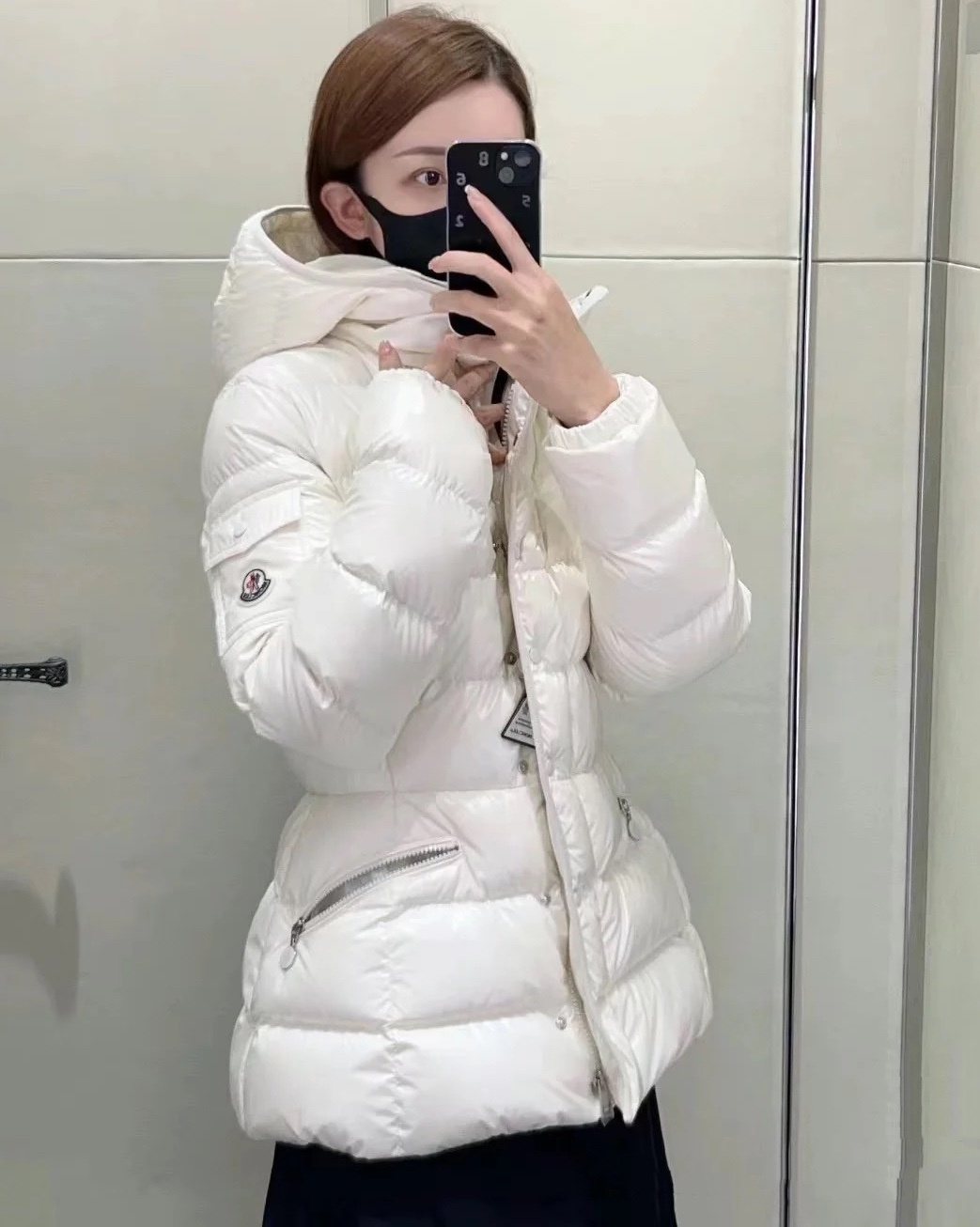 Moncler Hooded Quilted Puffer Coat — detail