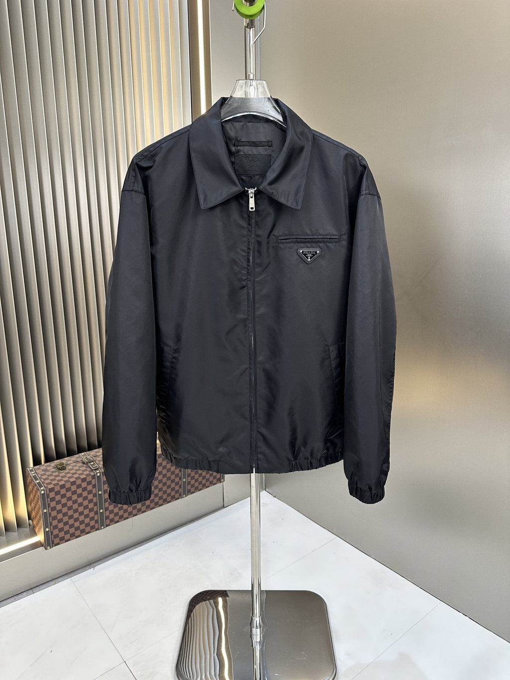 Prada Collared Zip-Front Jacket — hero