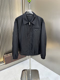 Prada Collared Zip-Front Jacket — hero