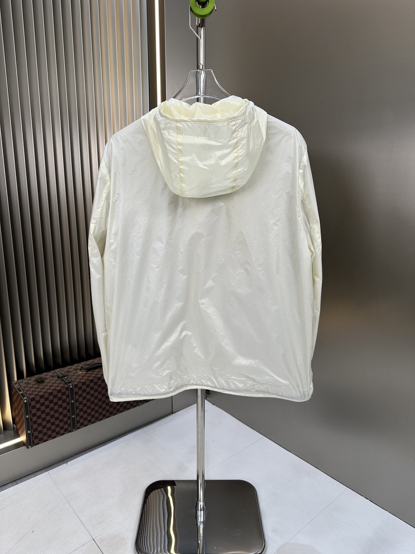 Moncler Hooded Chest Badge Windbreaker — back