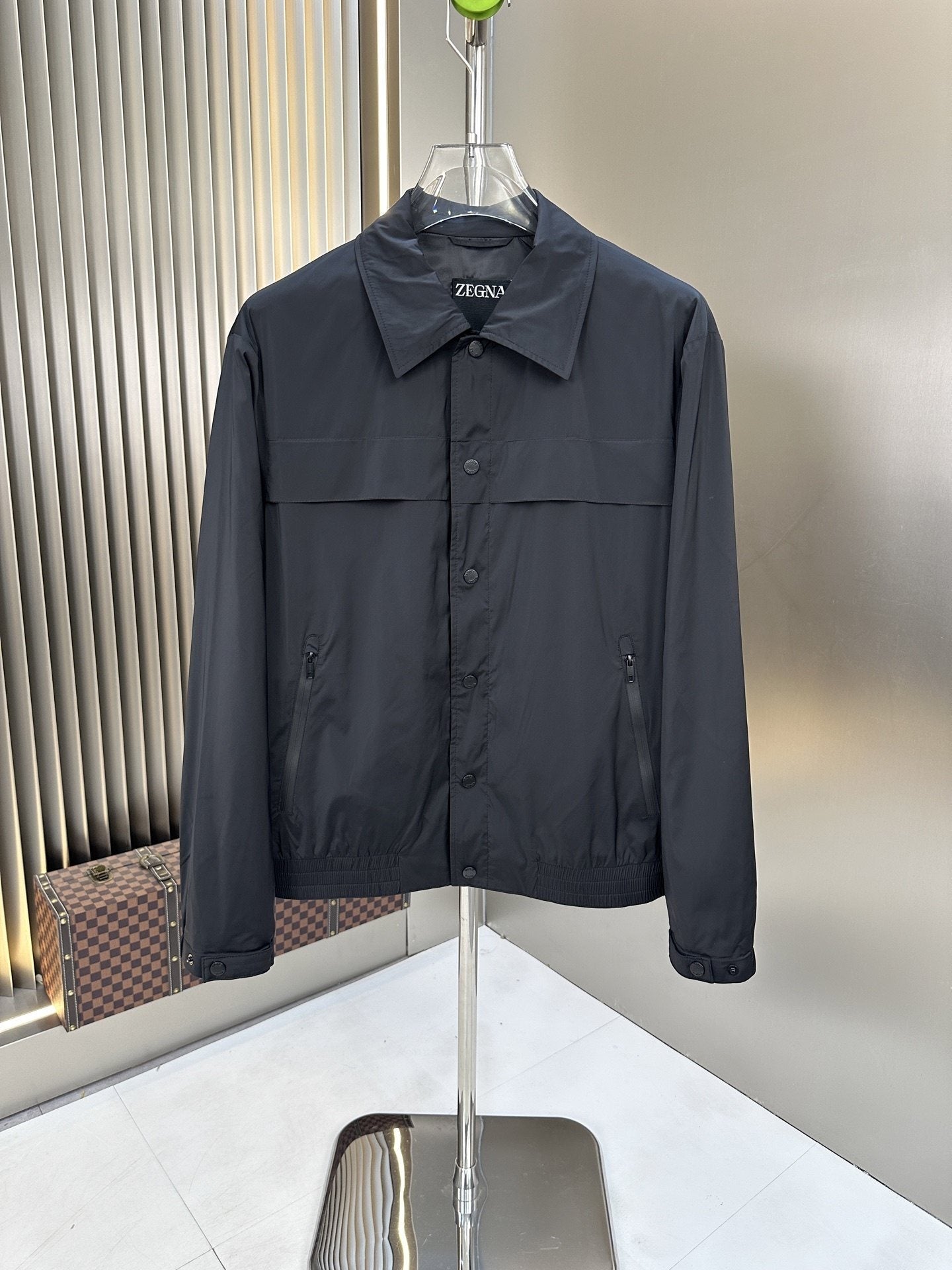 Zegna Panel-Detail Button-Front Jacket — hero
