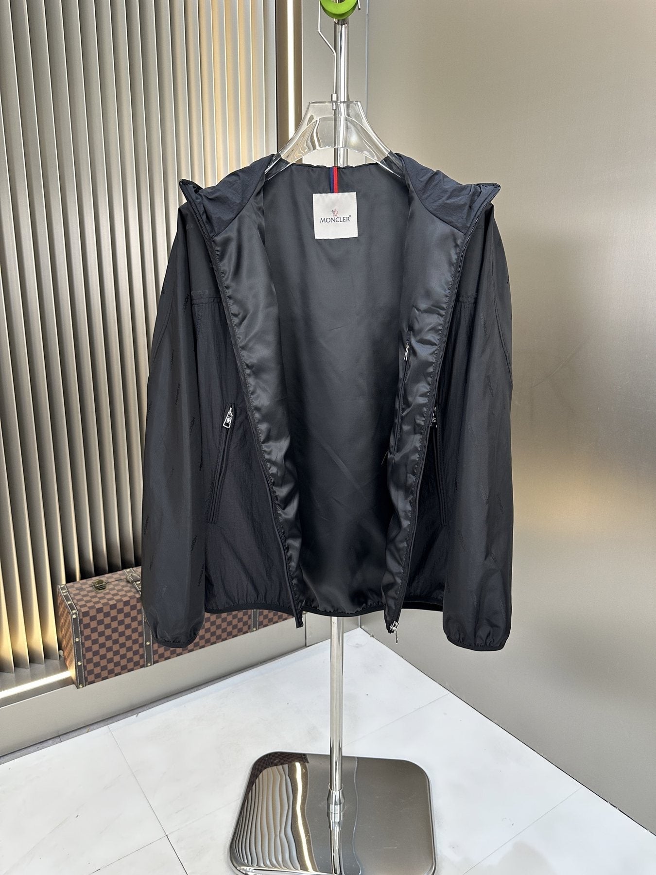 Moncler Hooded Full-Zip Jacket — detail