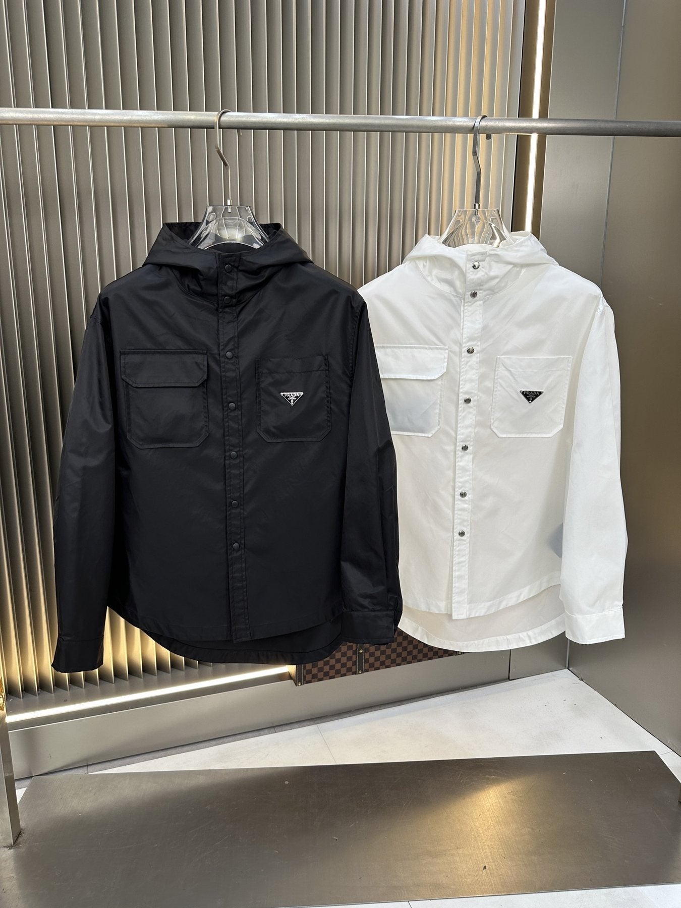 Prada Hooded Utility Jacket — comparison