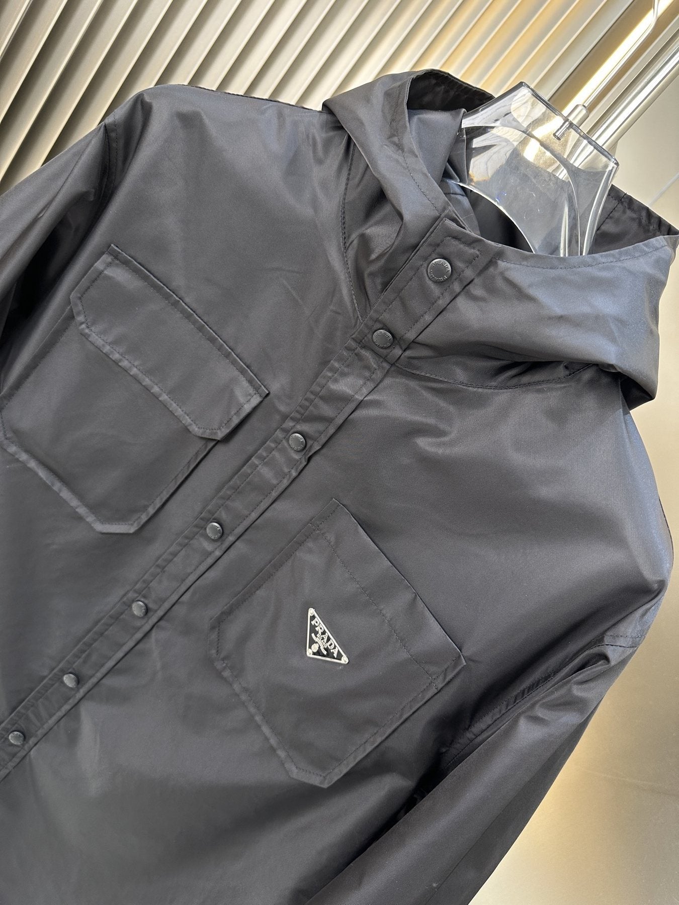 Prada Hooded Utility Jacket — detail