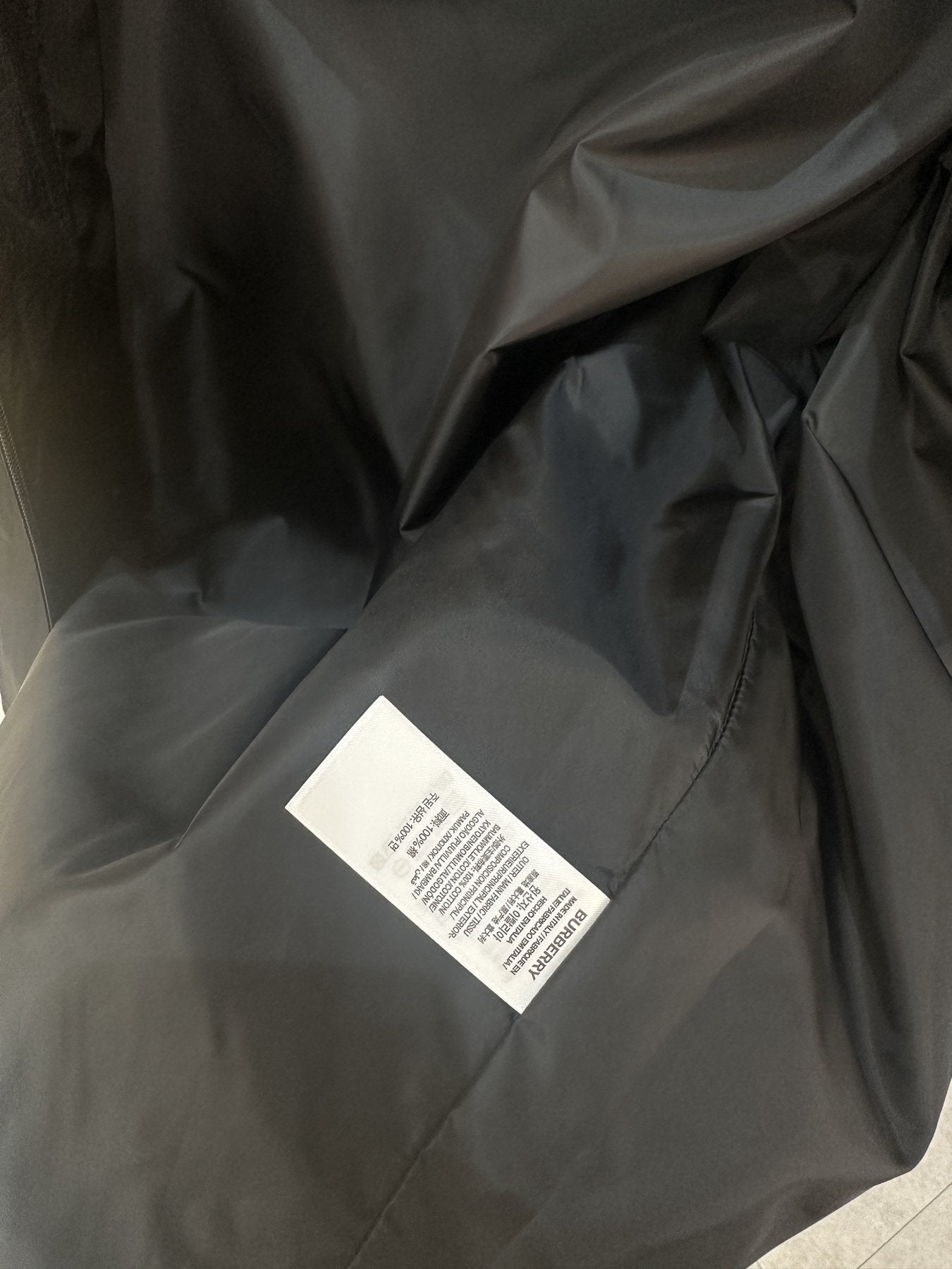 Burberry Blue Chest Graphic Hooded Zip Jacket — fabric_closeup