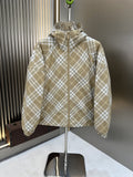 Burberry Beige Check Hooded Zip Jacket — hero