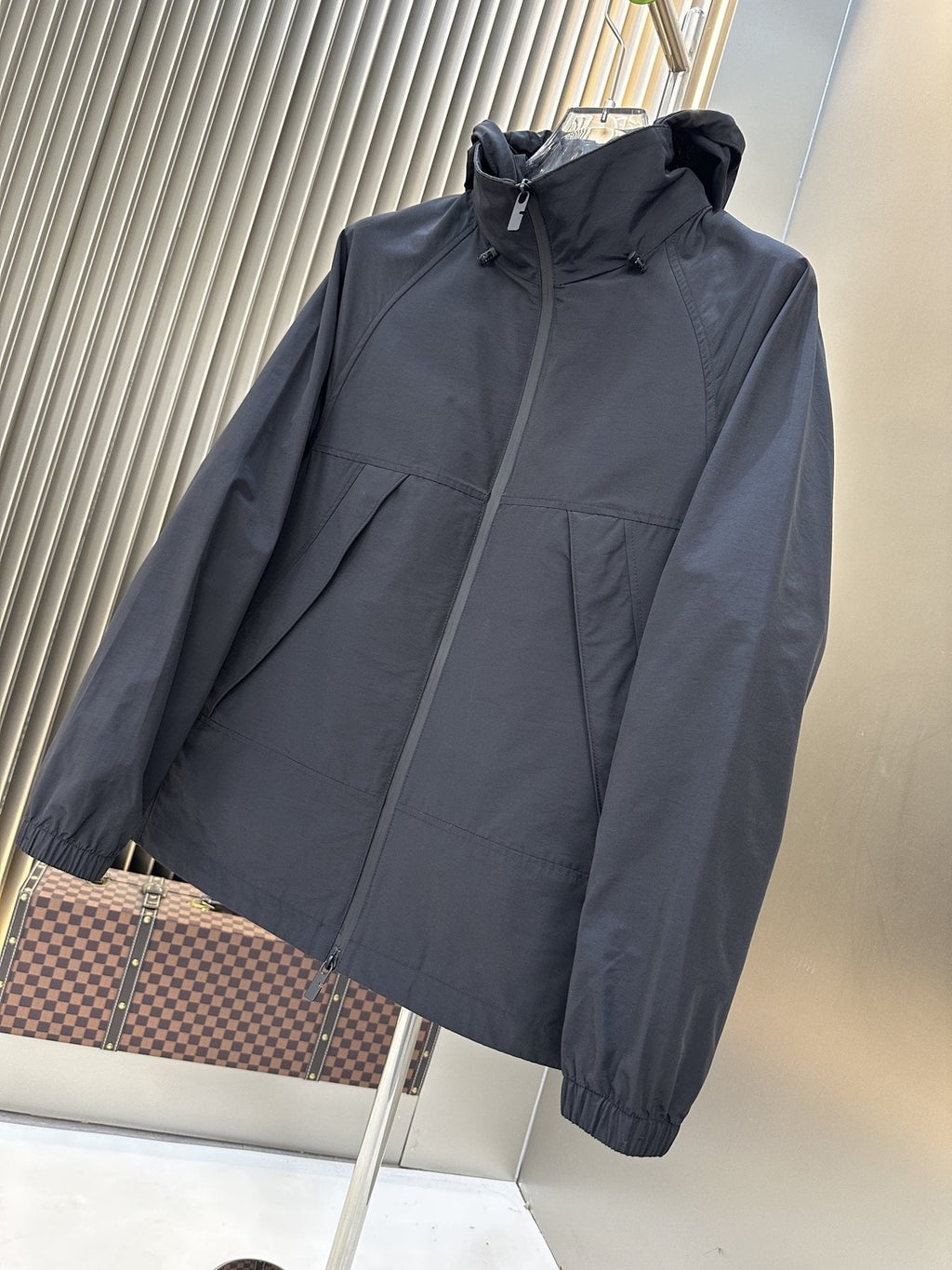 Burberry Hooded Zip-Front Jacket — front