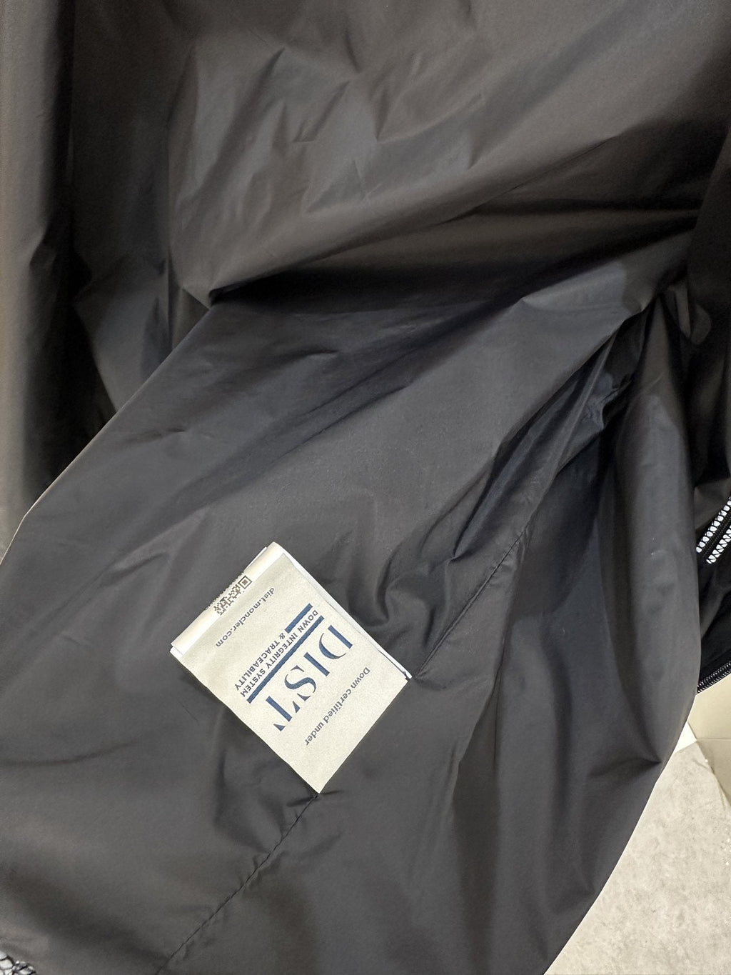 Moncler Grey Micro-Pattern Hooded Jacket — hang_tag