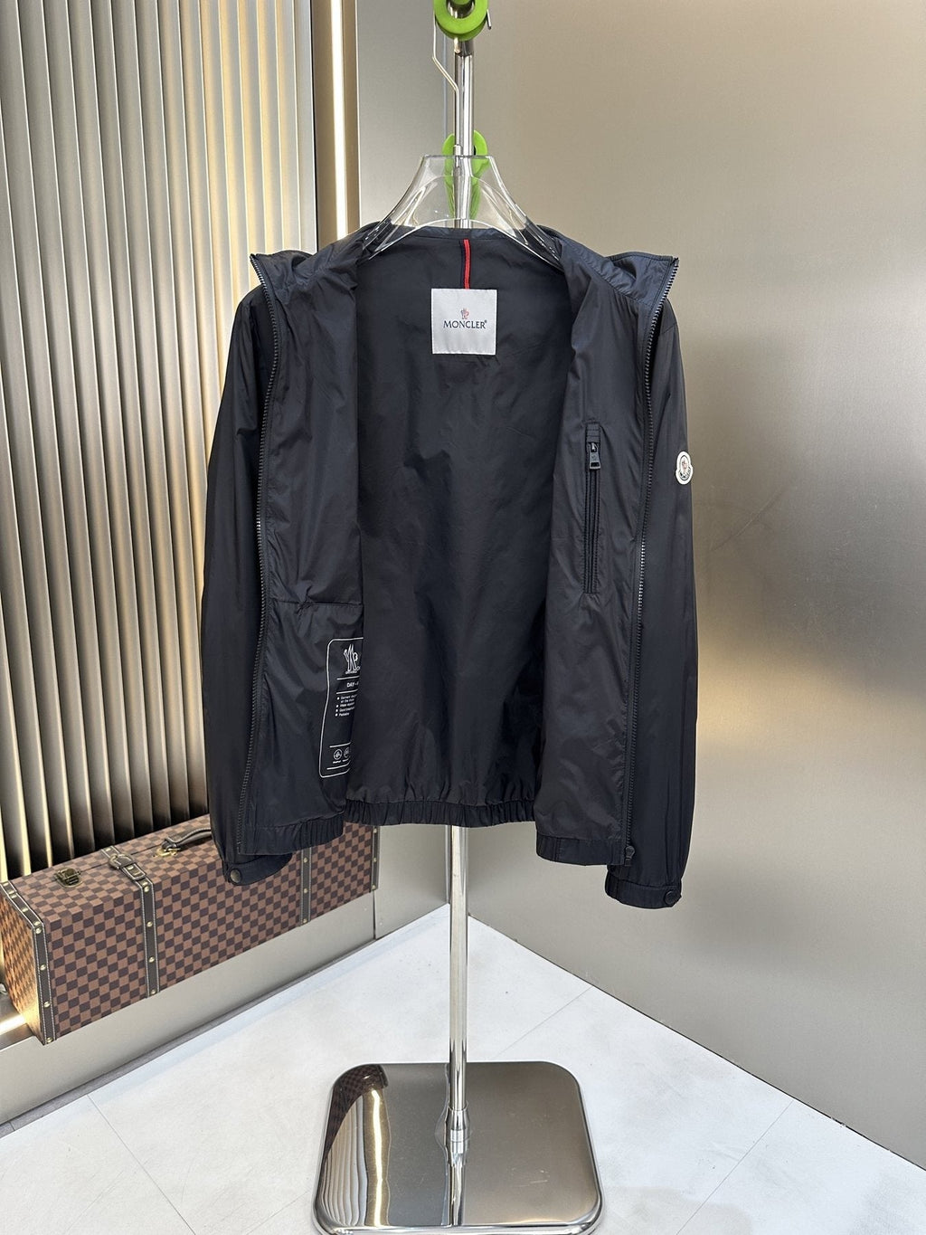 Moncler Stand-Collar Full-Zip Jacket — detail