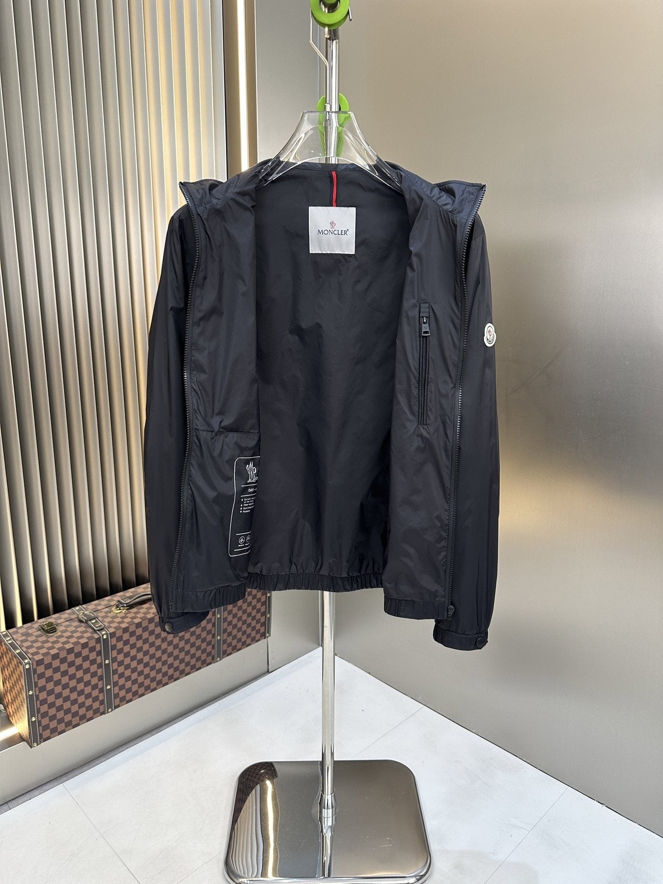 Moncler Stand-Collar Full-Zip Jacket — detail