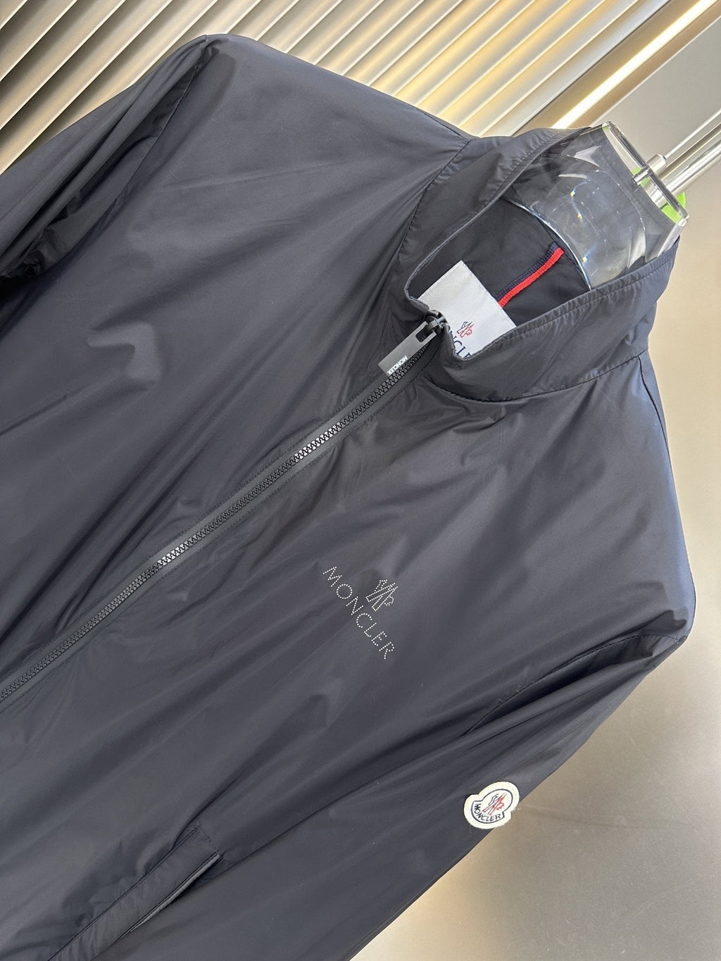 Moncler Stand-Collar Full-Zip Jacket — detail