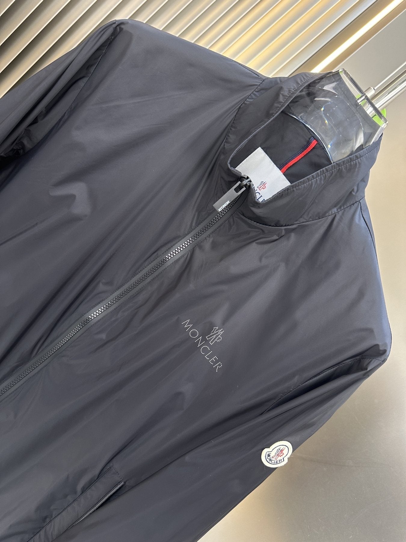 Moncler Stand-Collar Full-Zip Jacket — detail