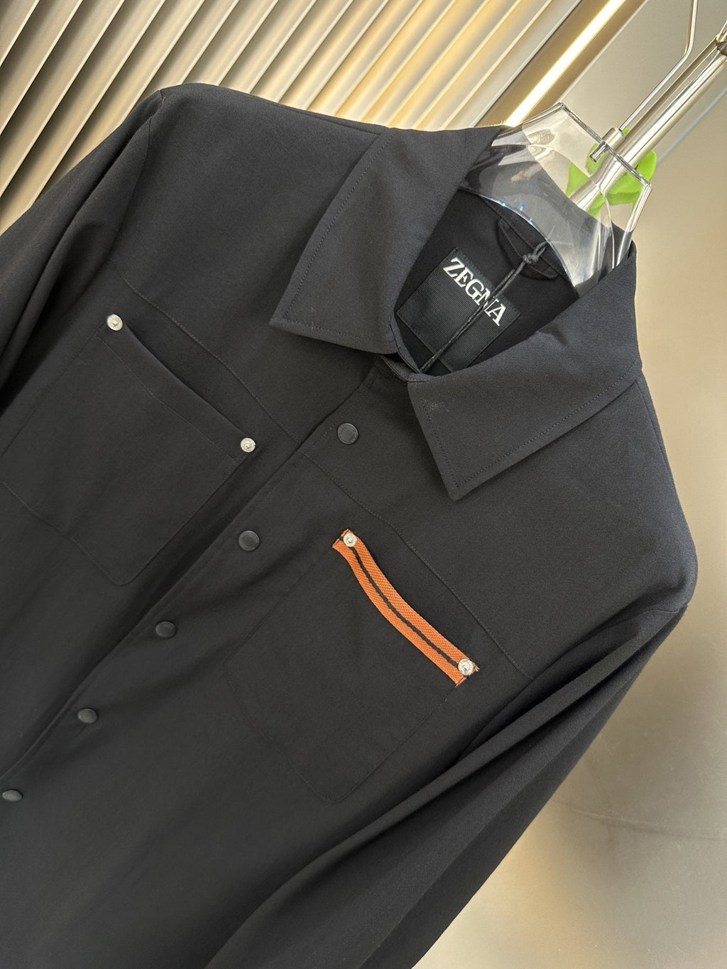 Prada Snap-Front Pocket Jacket — detail