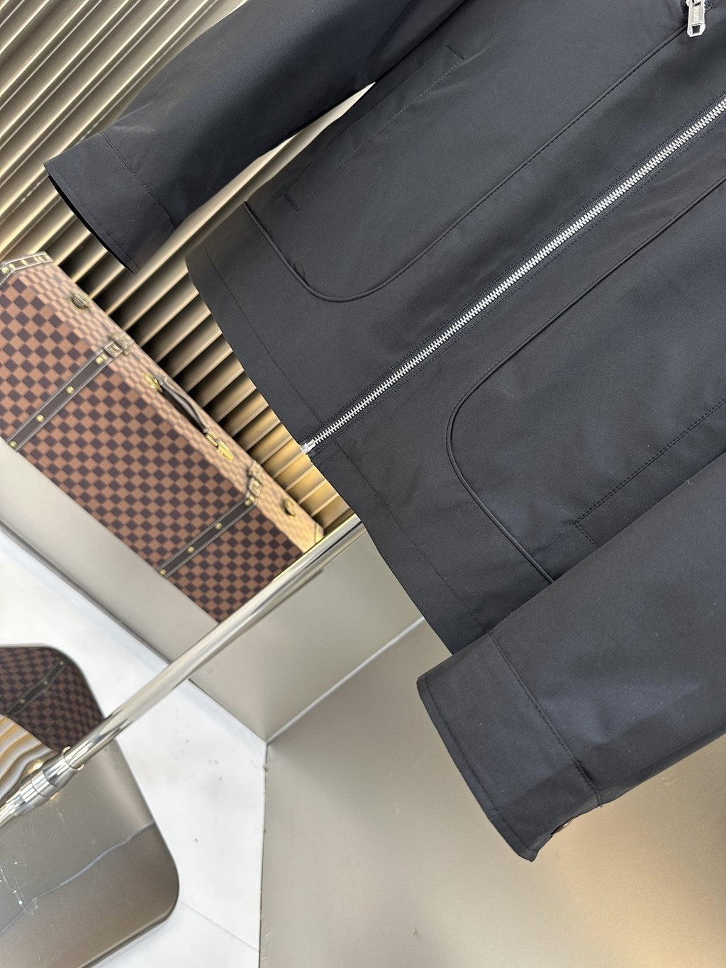 Zegna Zip-Front Collared Jacket — detail