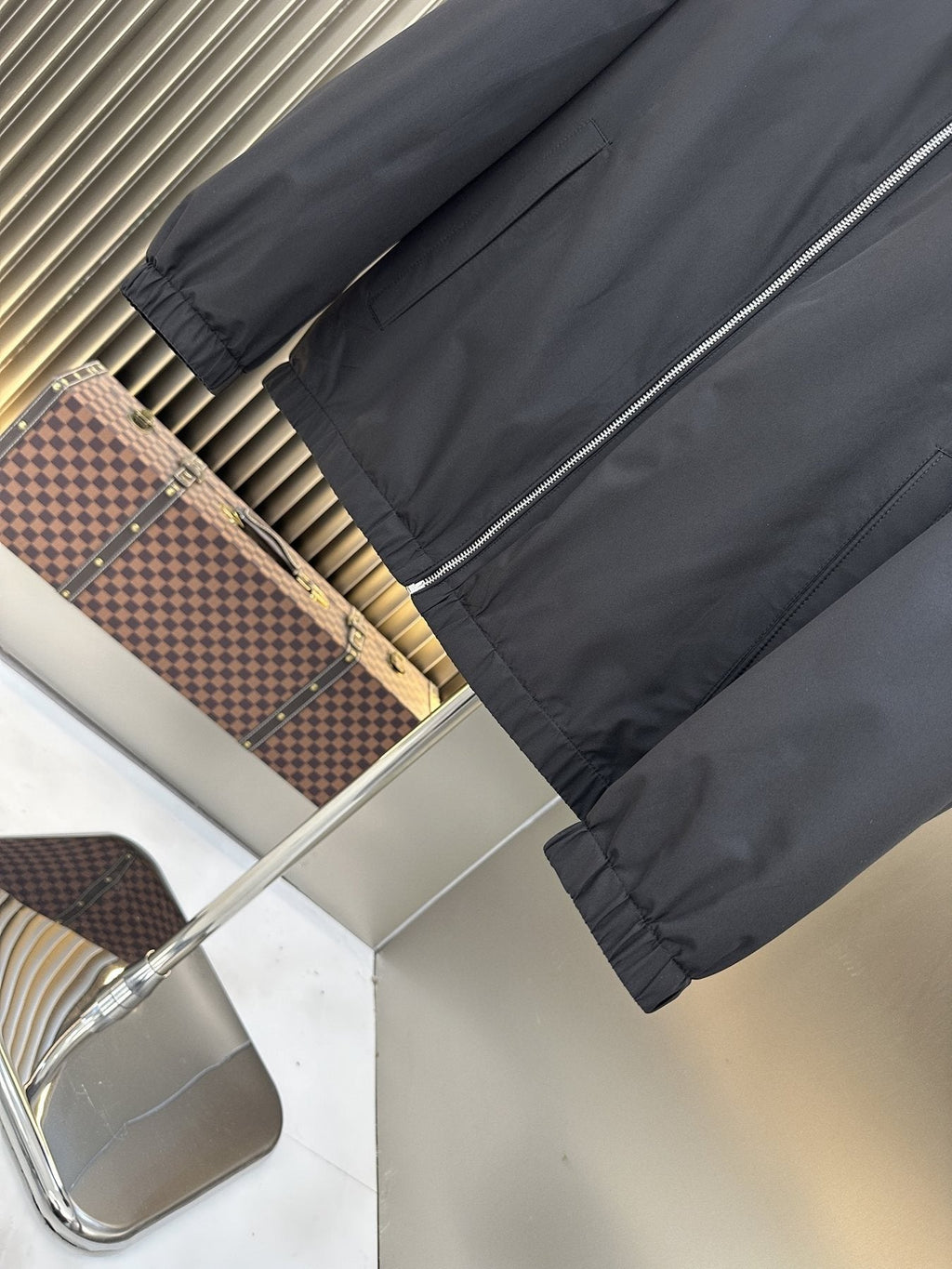 Zegna Hooded Zip-Front Jacket — detail