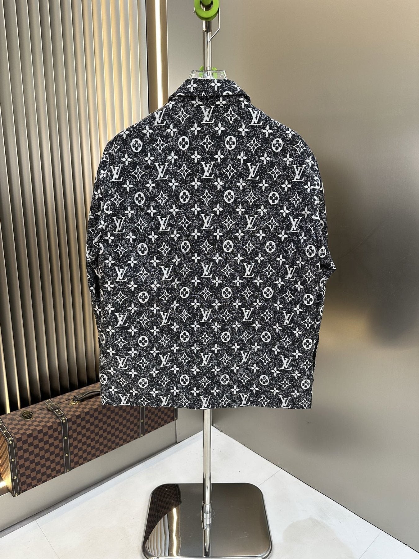 LV All-Over Monogram Button-Front Jacket — back