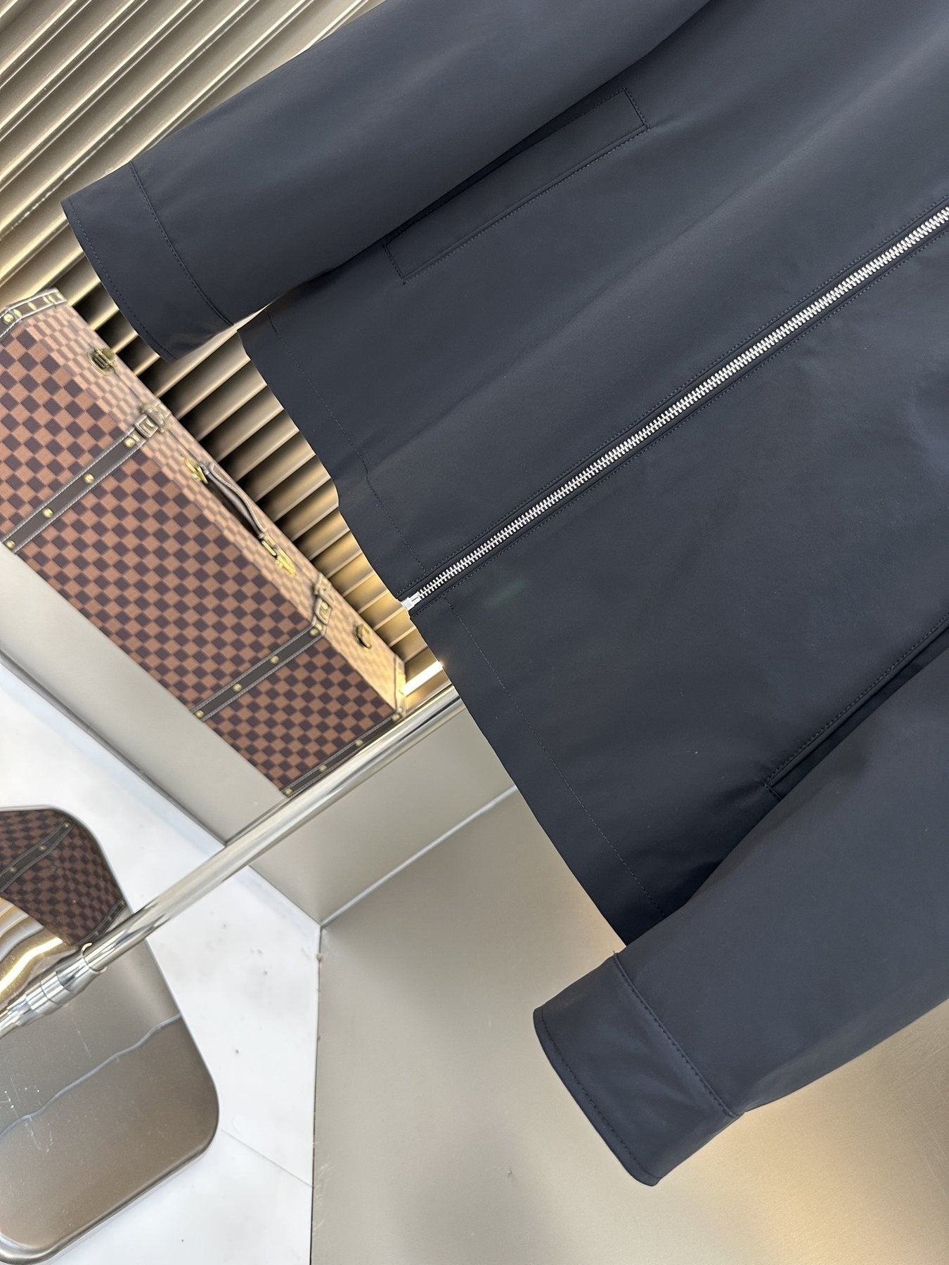 Zegna Stand-Collar Zip-Front Jacket — detail