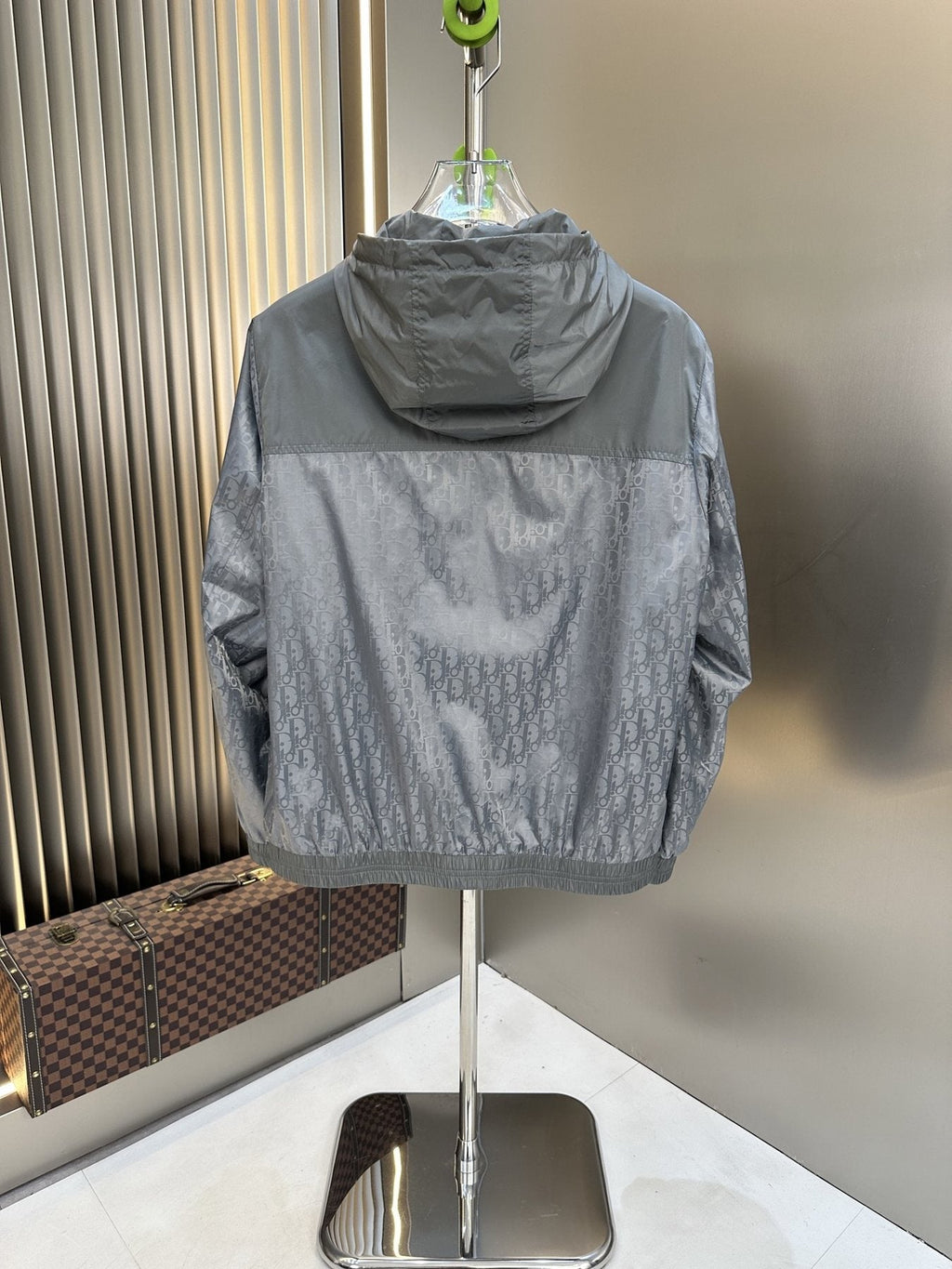 Dior Hooded Two-Tone Windbreaker — back