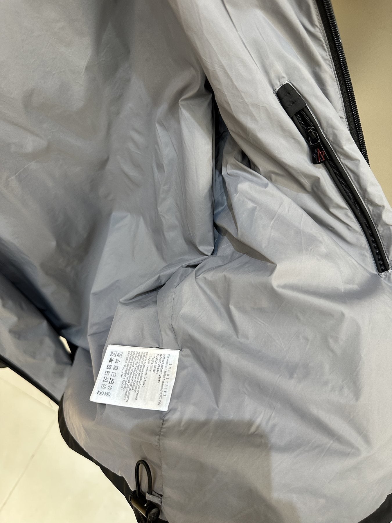 Moncler Panel Hooded Jacket — fabric_closeup