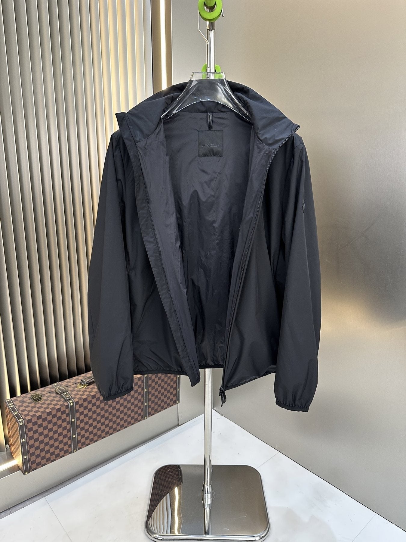 Moncler Hooded Zip-Front Windbreaker — front