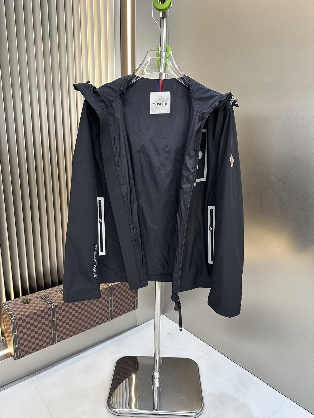 Moncler Hooded Graphic Zip Jacket — hang_tag