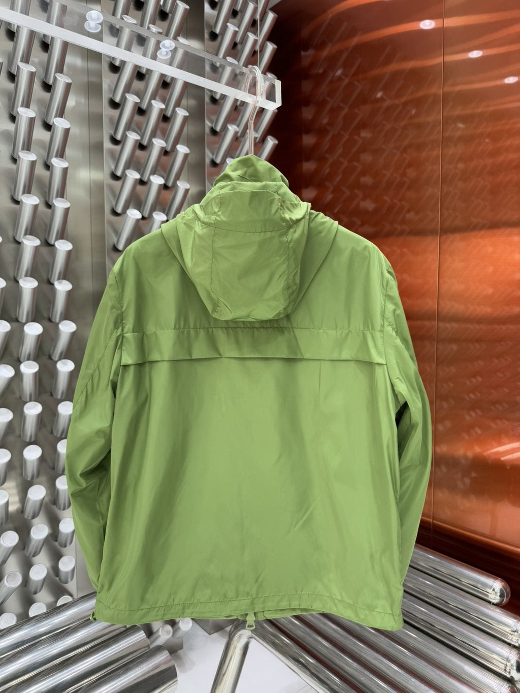 Burberry Logo-Panel Hooded Windbreaker Jacket — back