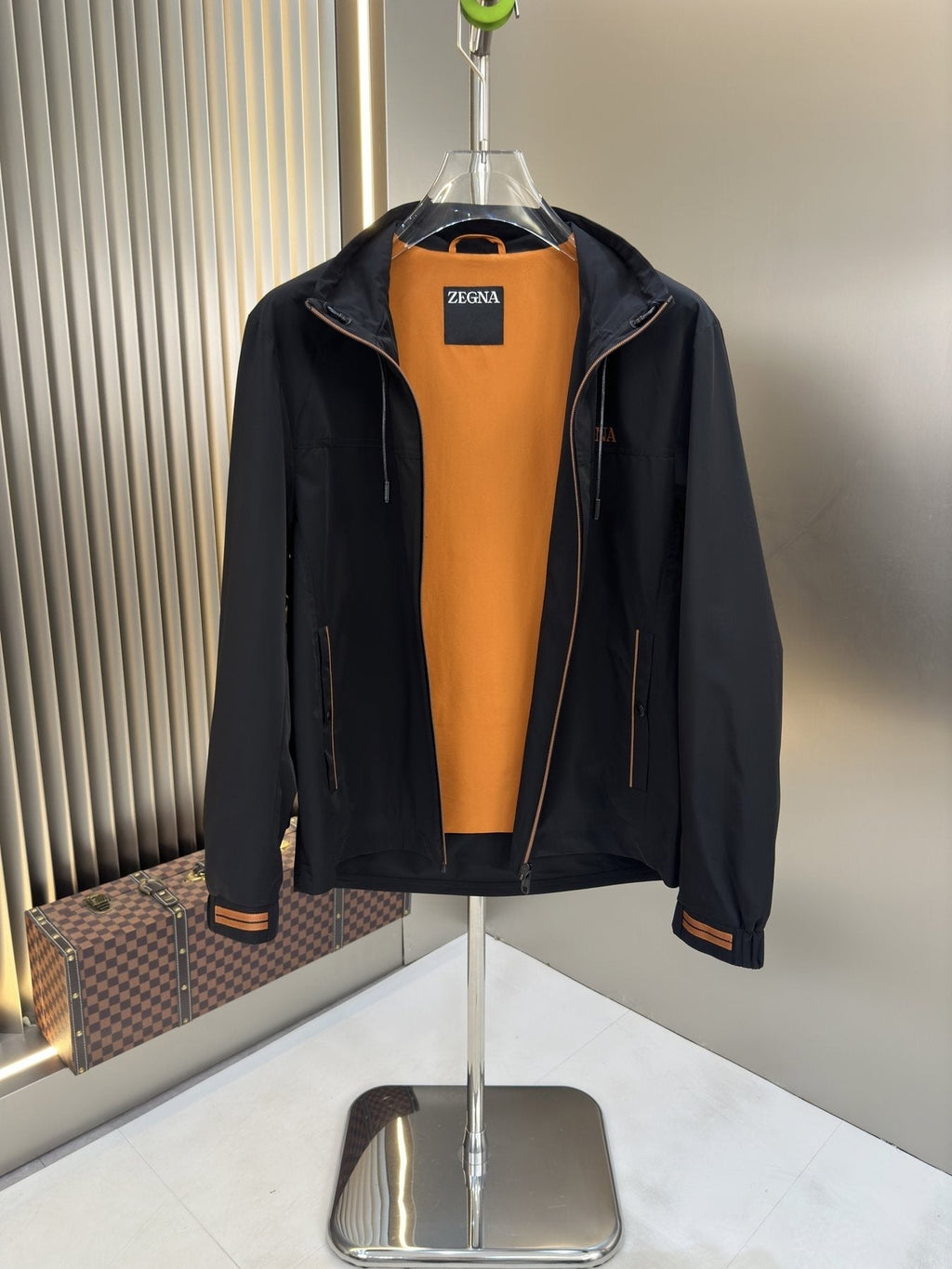 Zegna Stand-Collar Zip Jacket — front