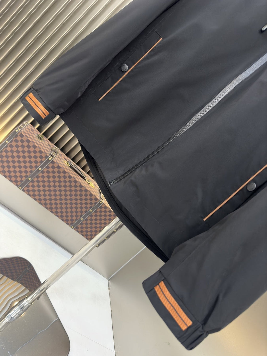 Zegna Stand-Collar Zip Jacket — detail