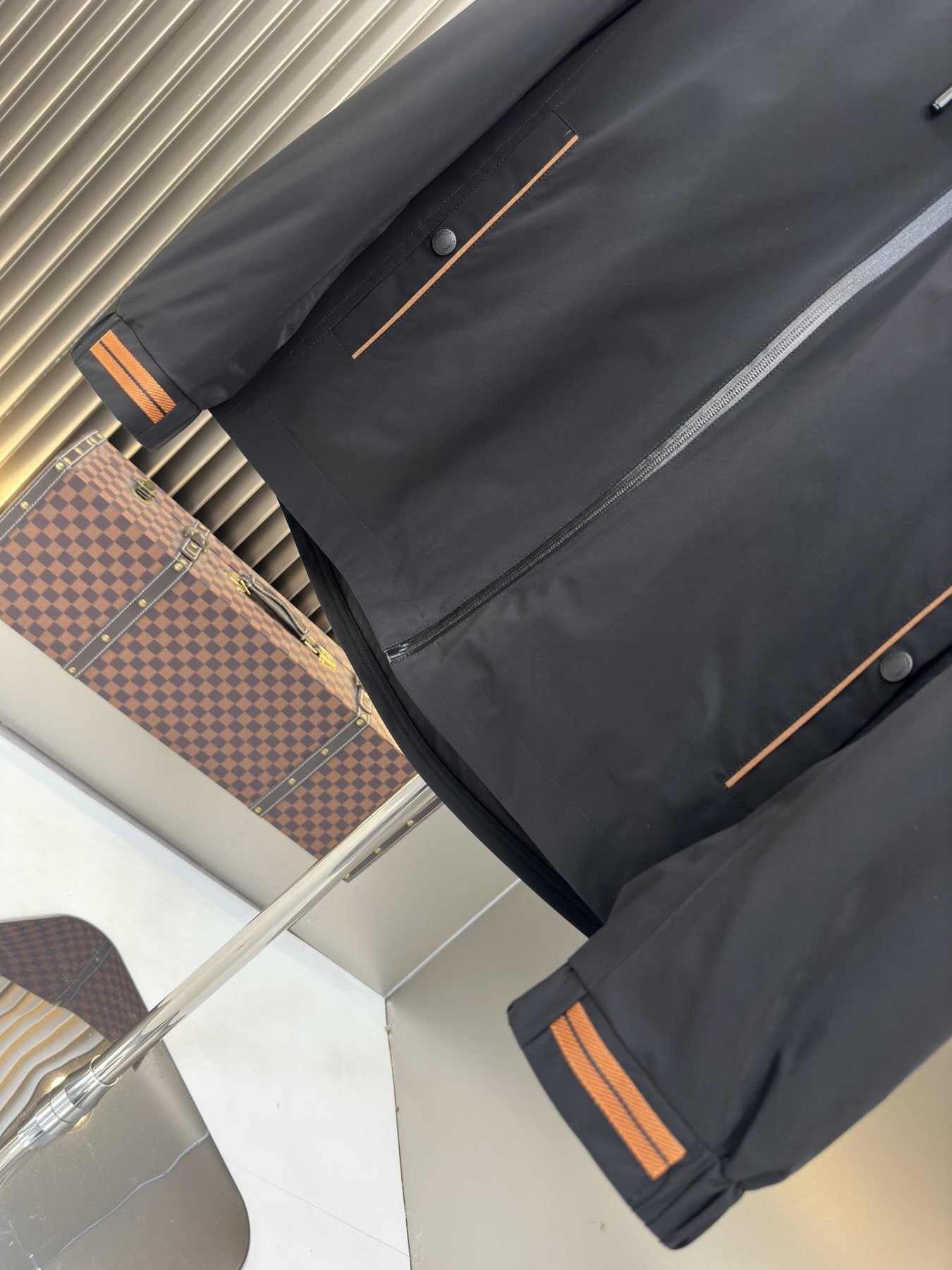 Zegna Stand-Collar Zip Jacket — detail