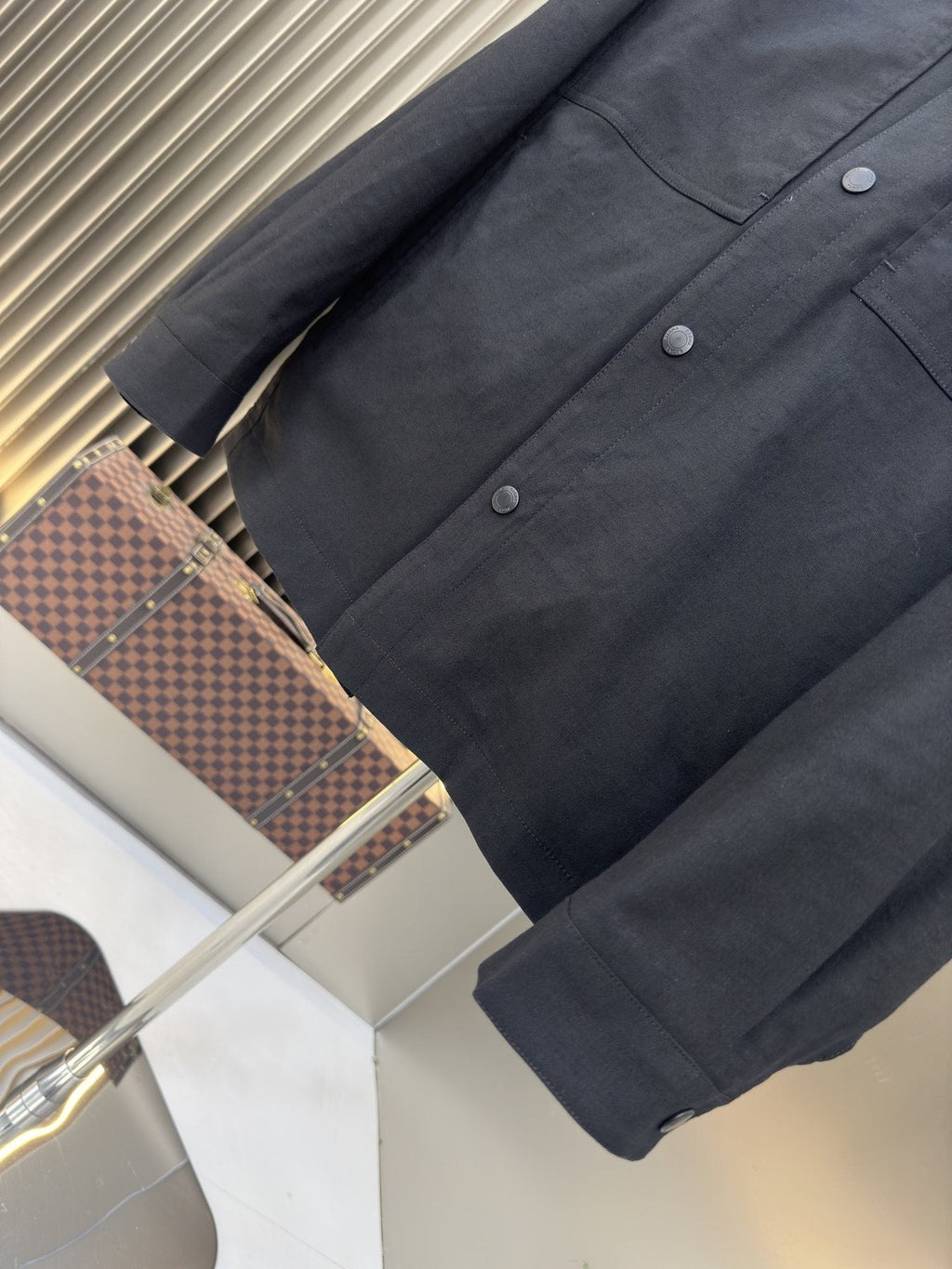 Zegna Lined Button-Front Jacket — detail