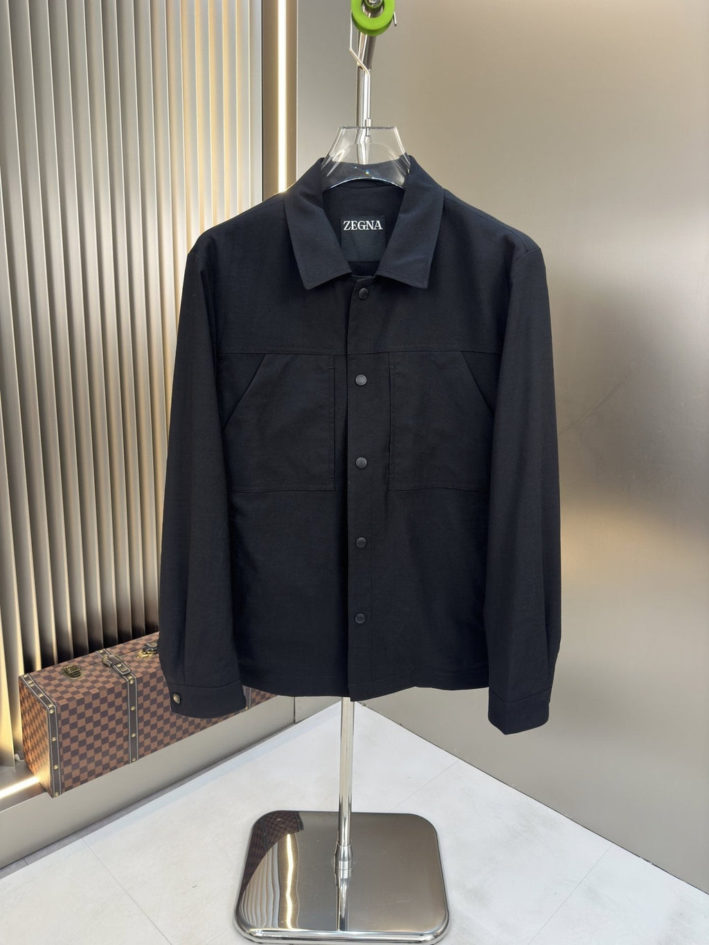Zegna Lined Button-Front Jacket — hero