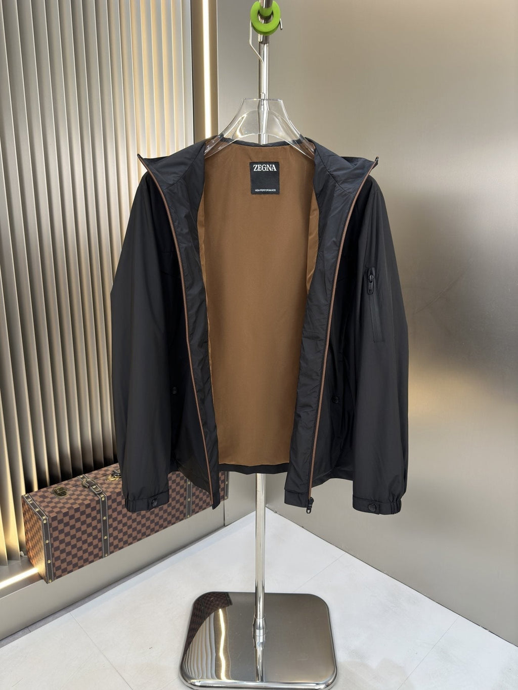 Zegna Zip-Front Utility Jacket — detail