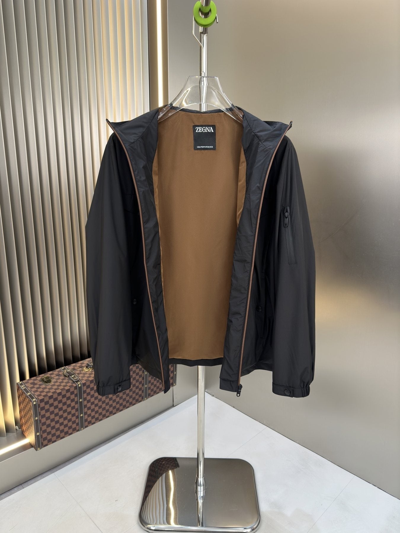 Zegna Zip-Front Utility Jacket — detail