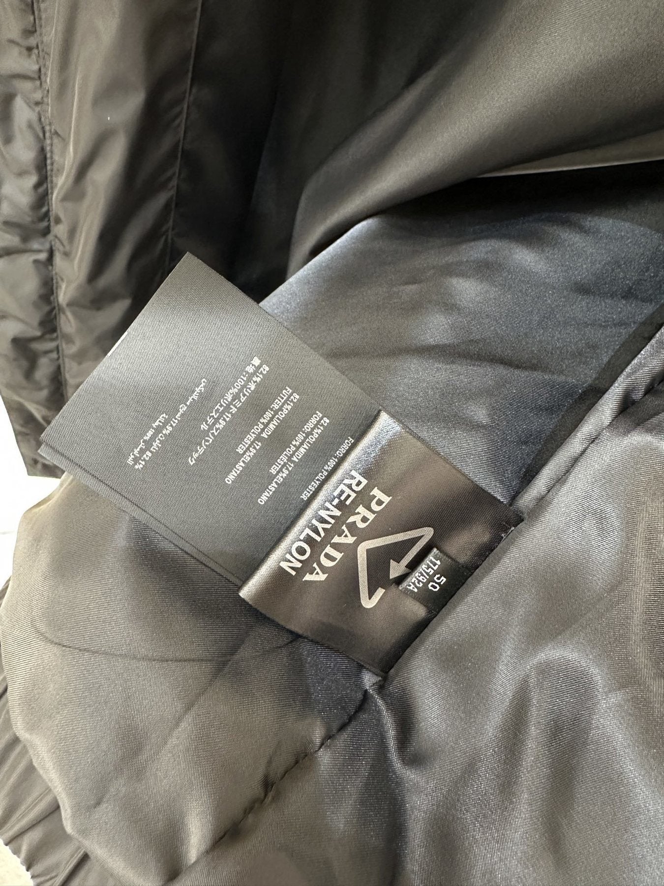 Prada Hooded Full-Zip Jacket — hang_tag