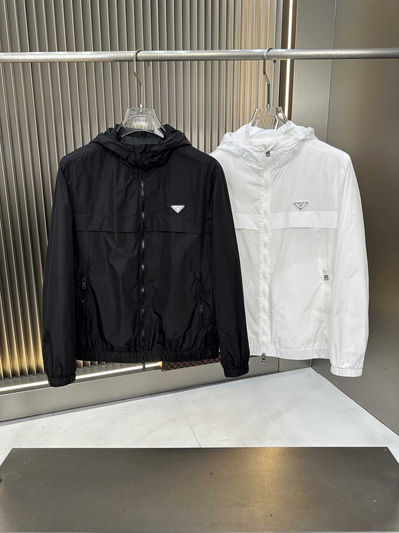 Prada Hooded Full-Zip Jacket — comparison