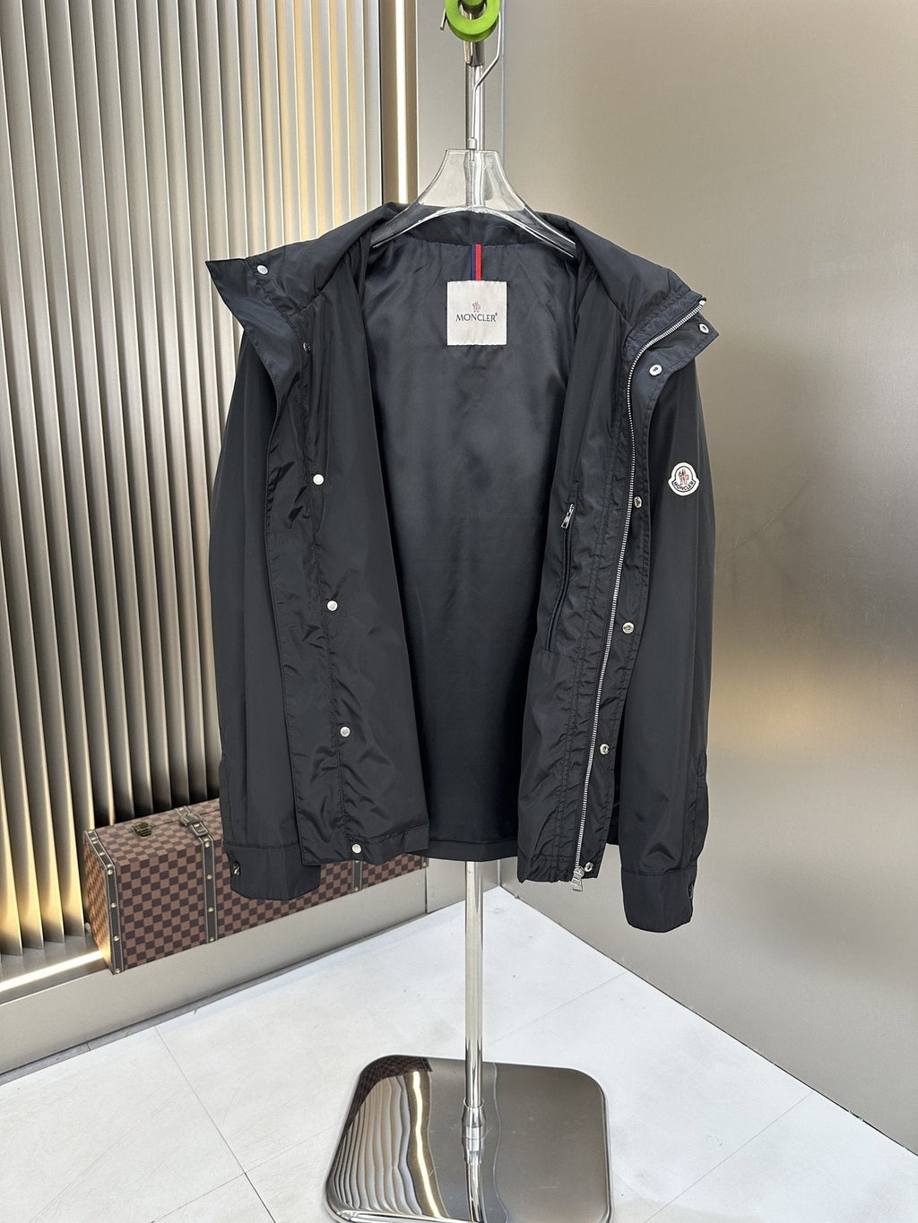 Moncler Hooded Zip-Front Jacket — front