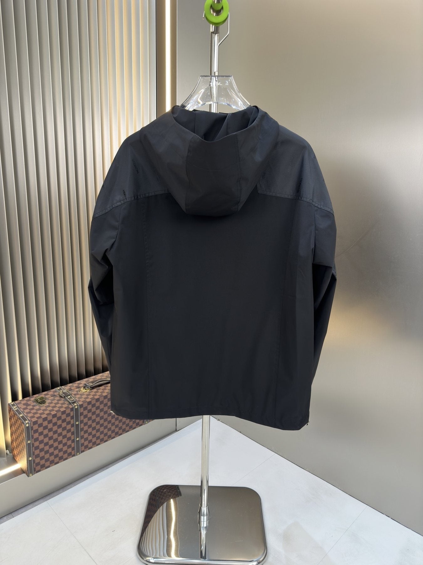 Moncler Hooded Tonal-Panel Zip Jacket — back