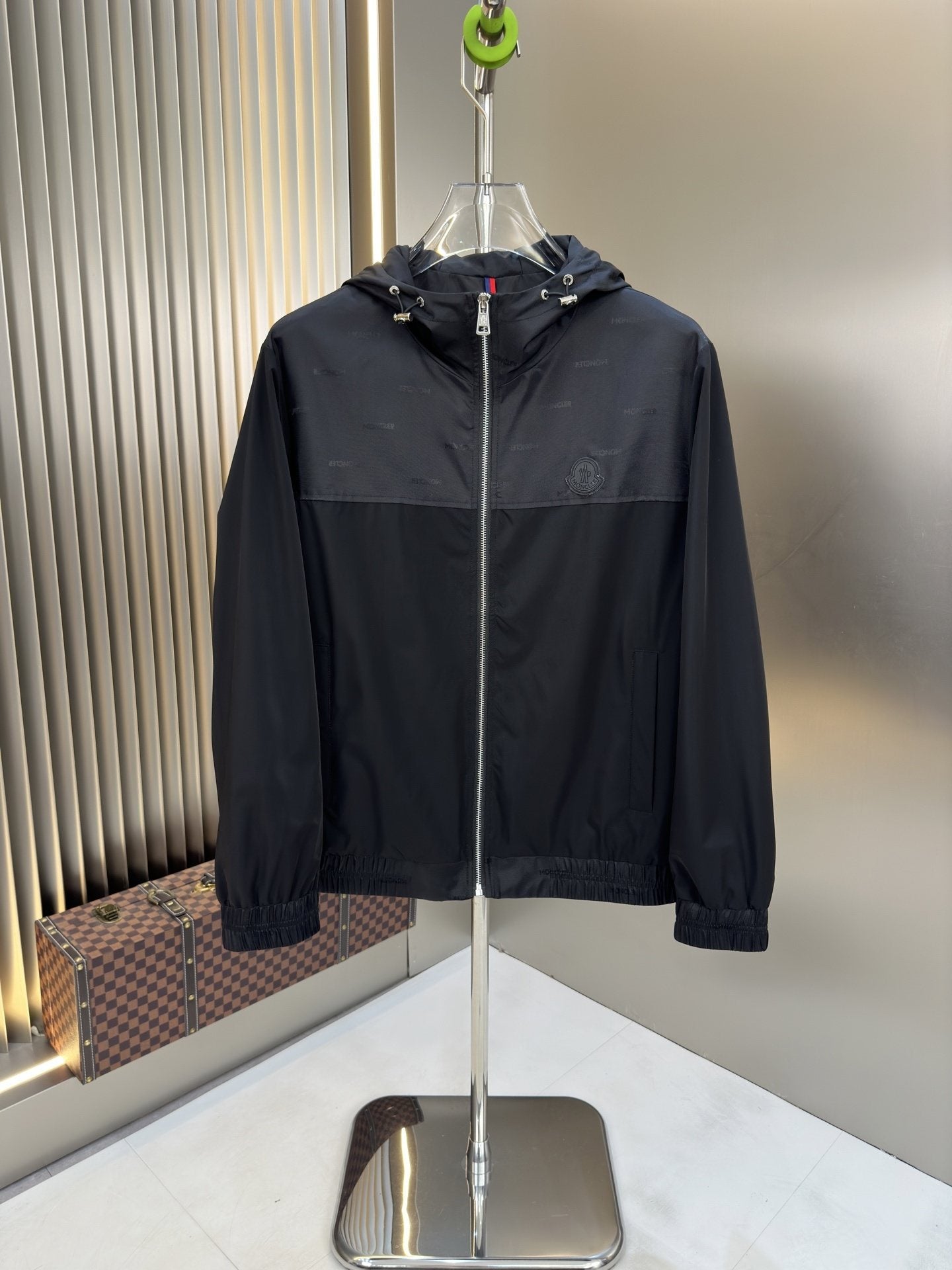 Moncler Hooded Contrast Panel Zip Jacket — hero