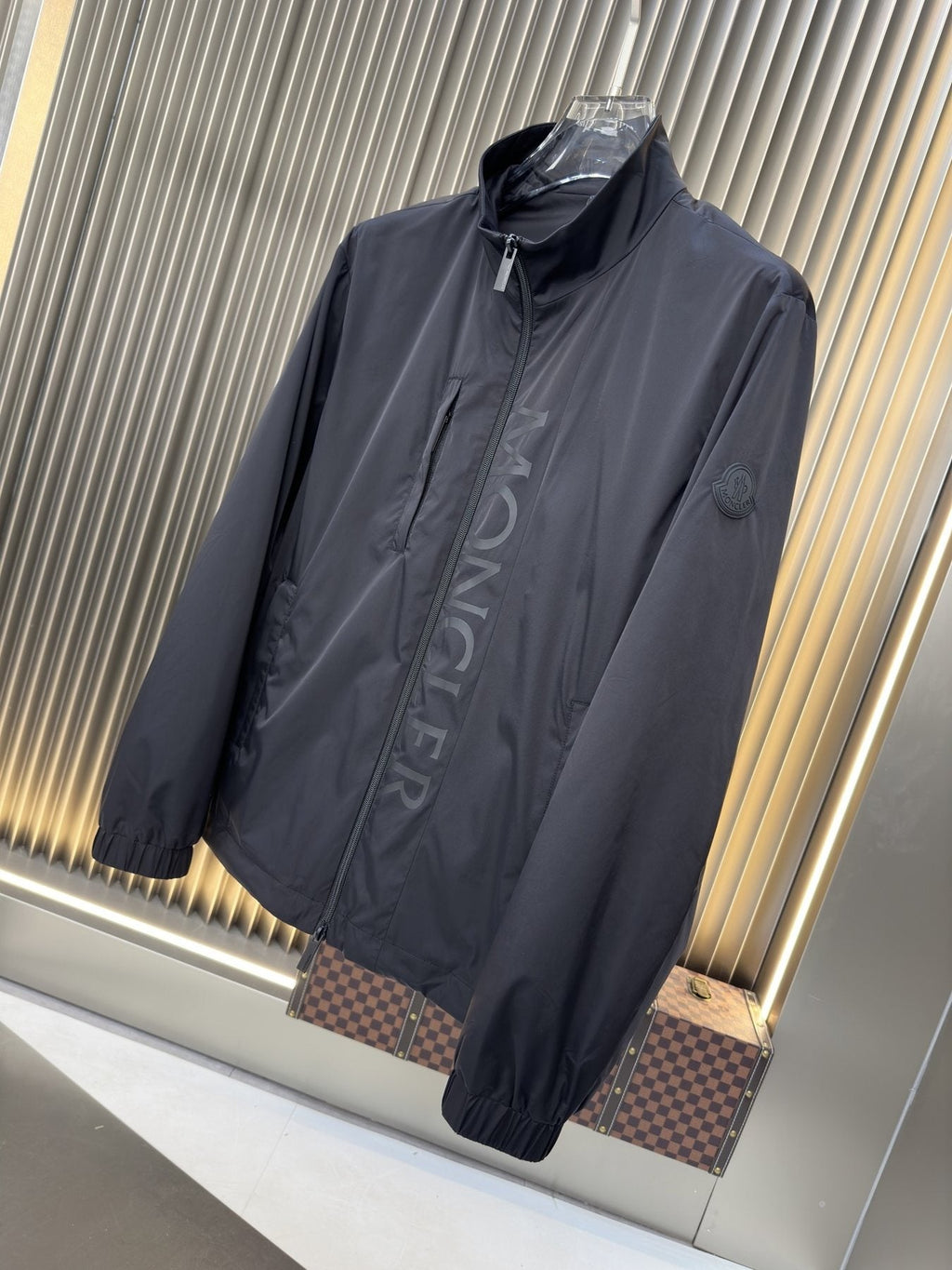 Moncler Stand Collar Full-Zip Jacket — front
