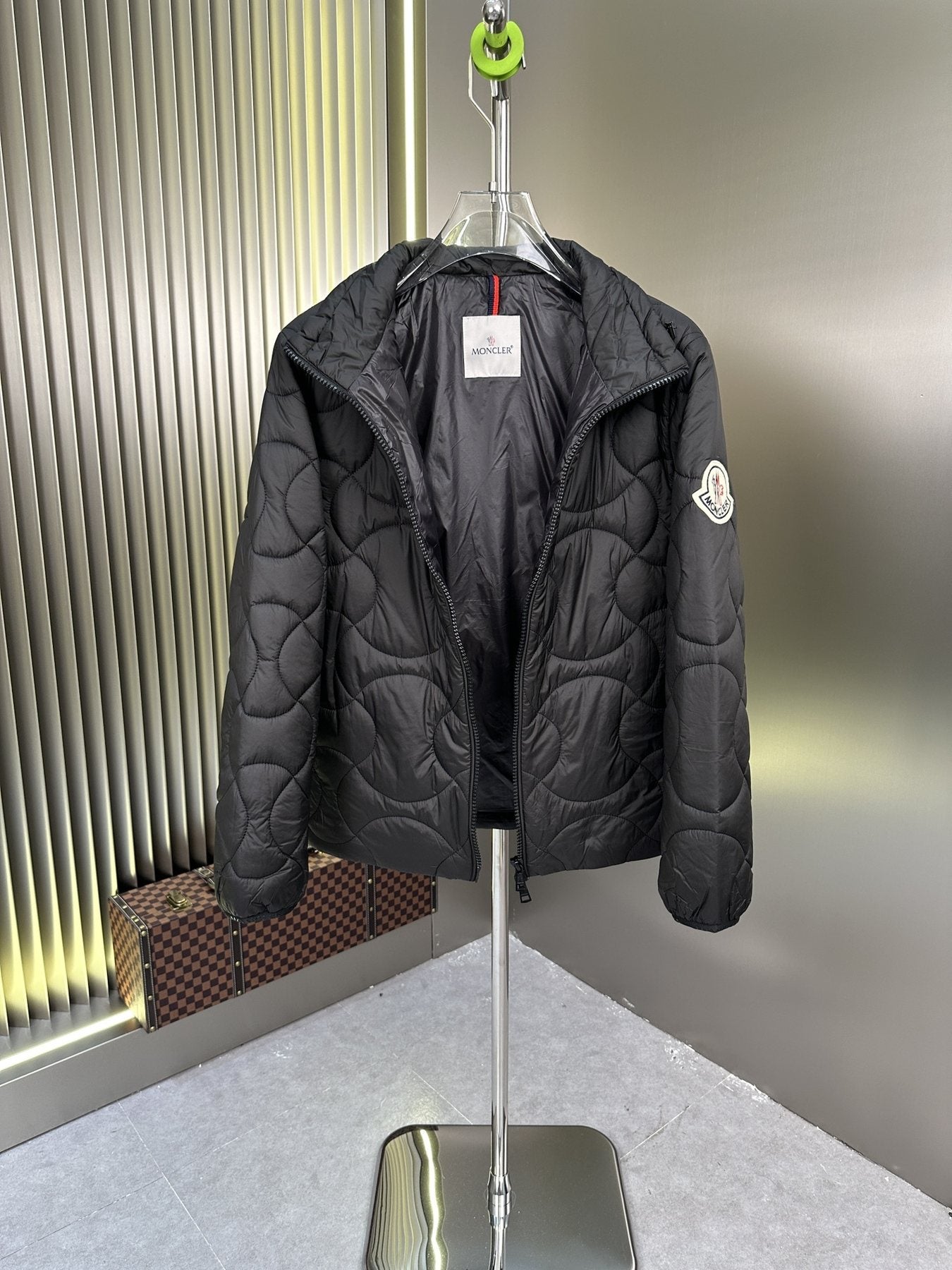Moncler Black Quilted Puffer Coat — hang_tag