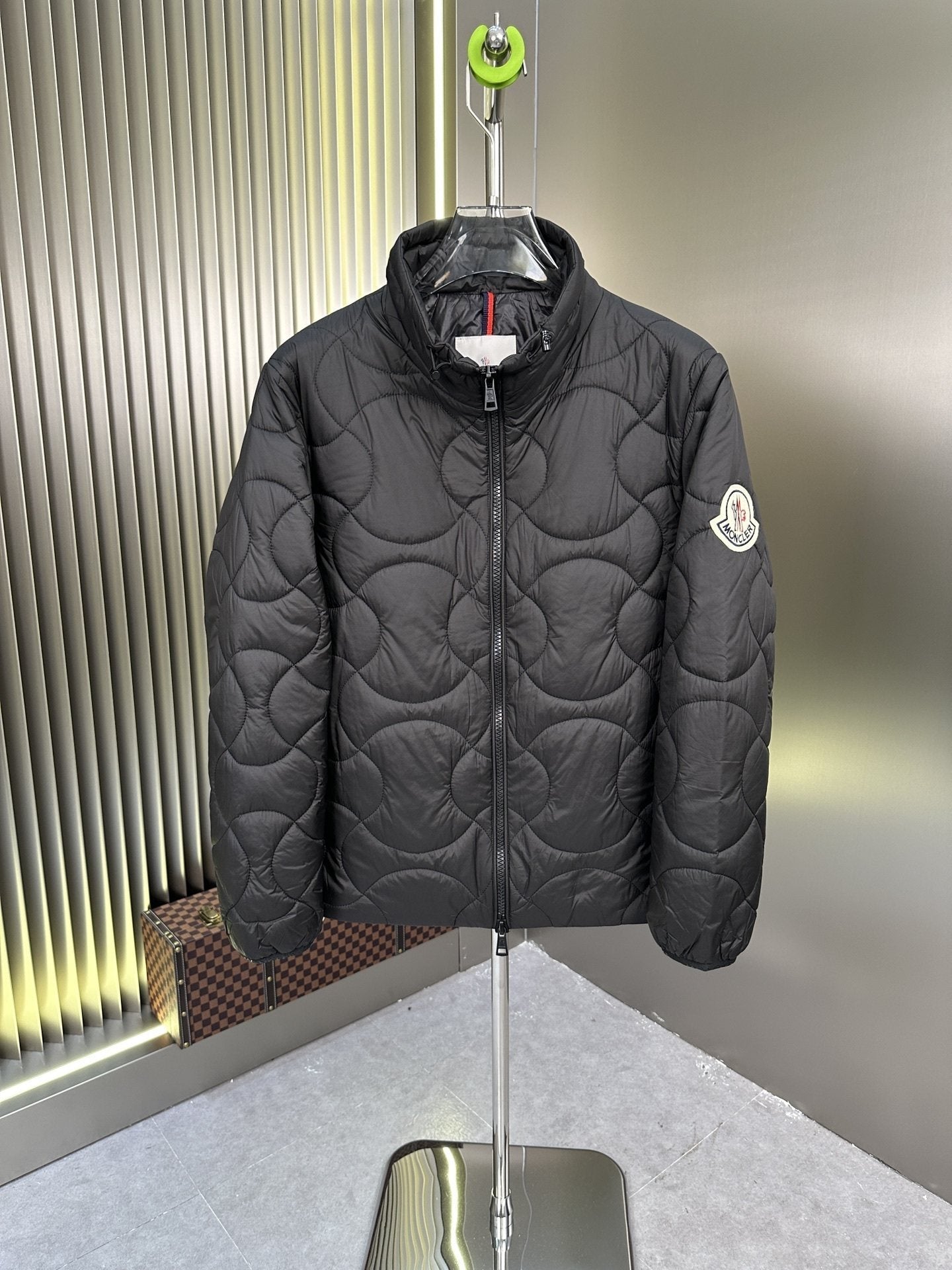 Moncler Black Quilted Puffer Coat — hero