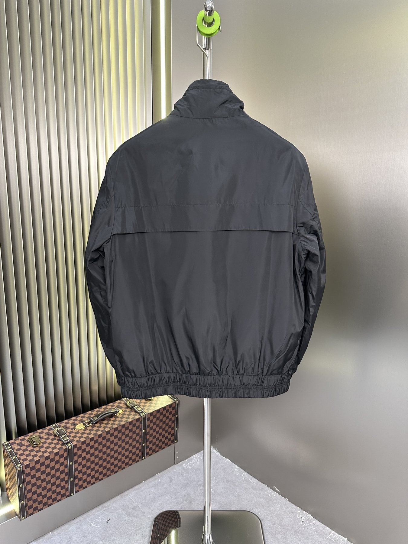 Burberry Stand Collar Zip-Front Jacket — back