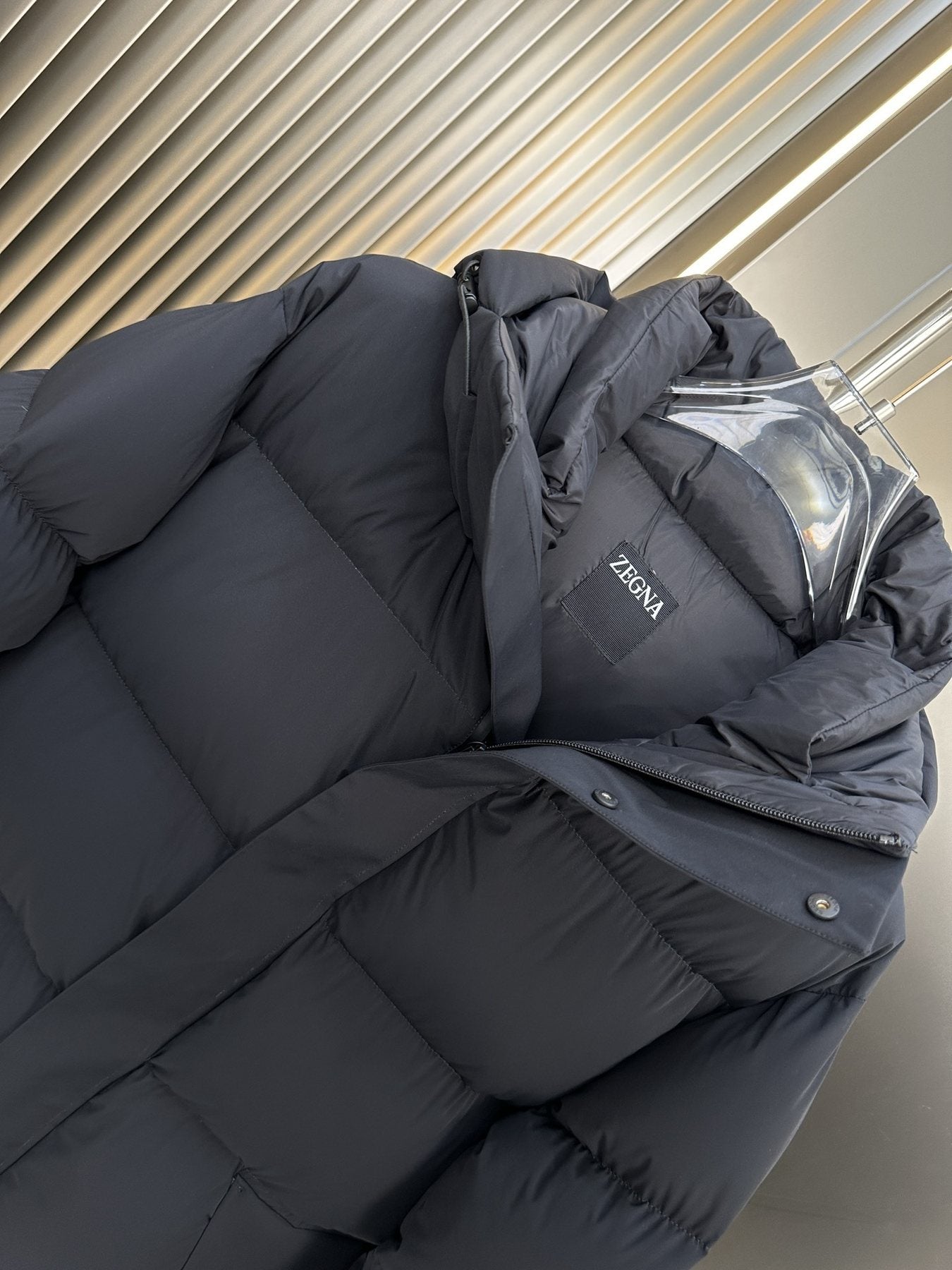 Zegna Hooded Quilted Puffer Coat — neck_label