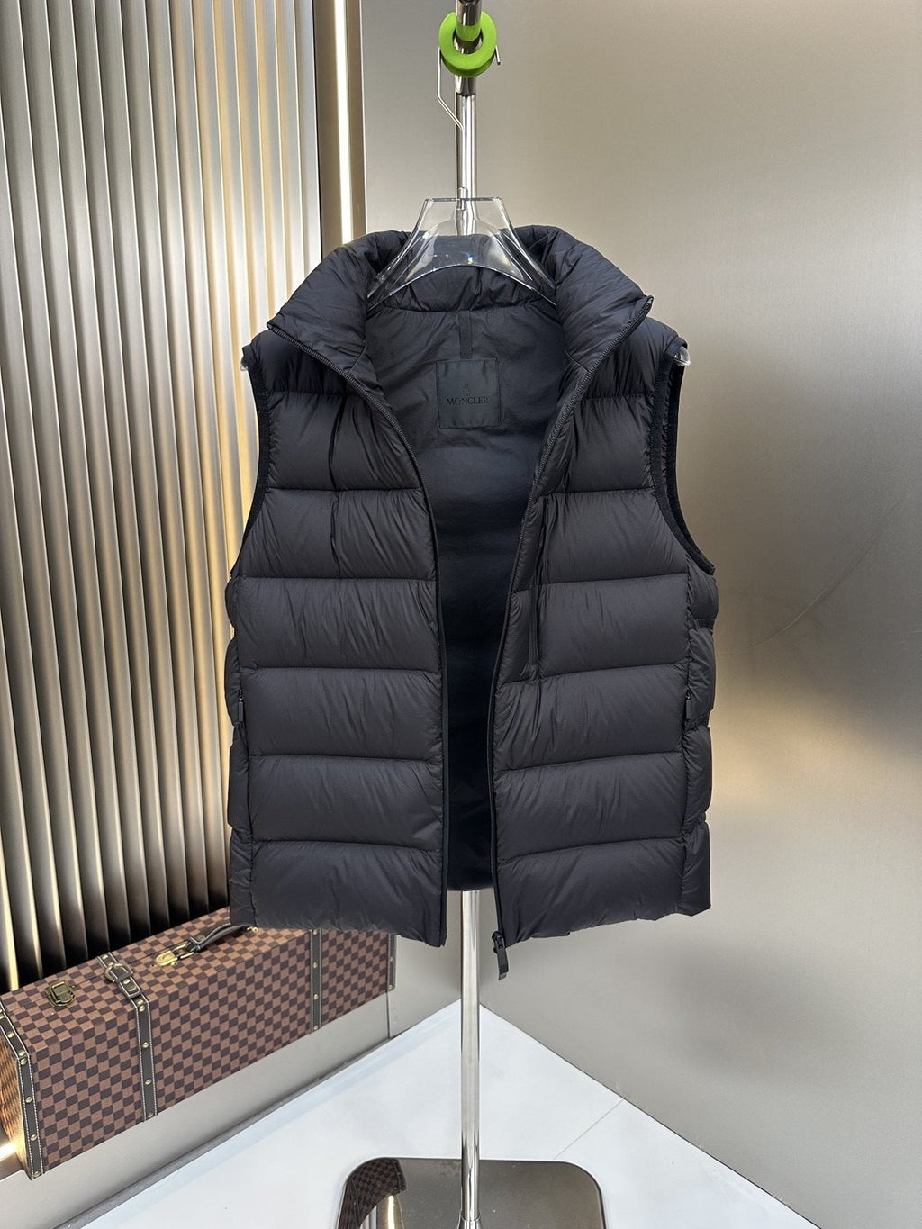 Moncler Quilted Zip-Front Puffer Vest — front