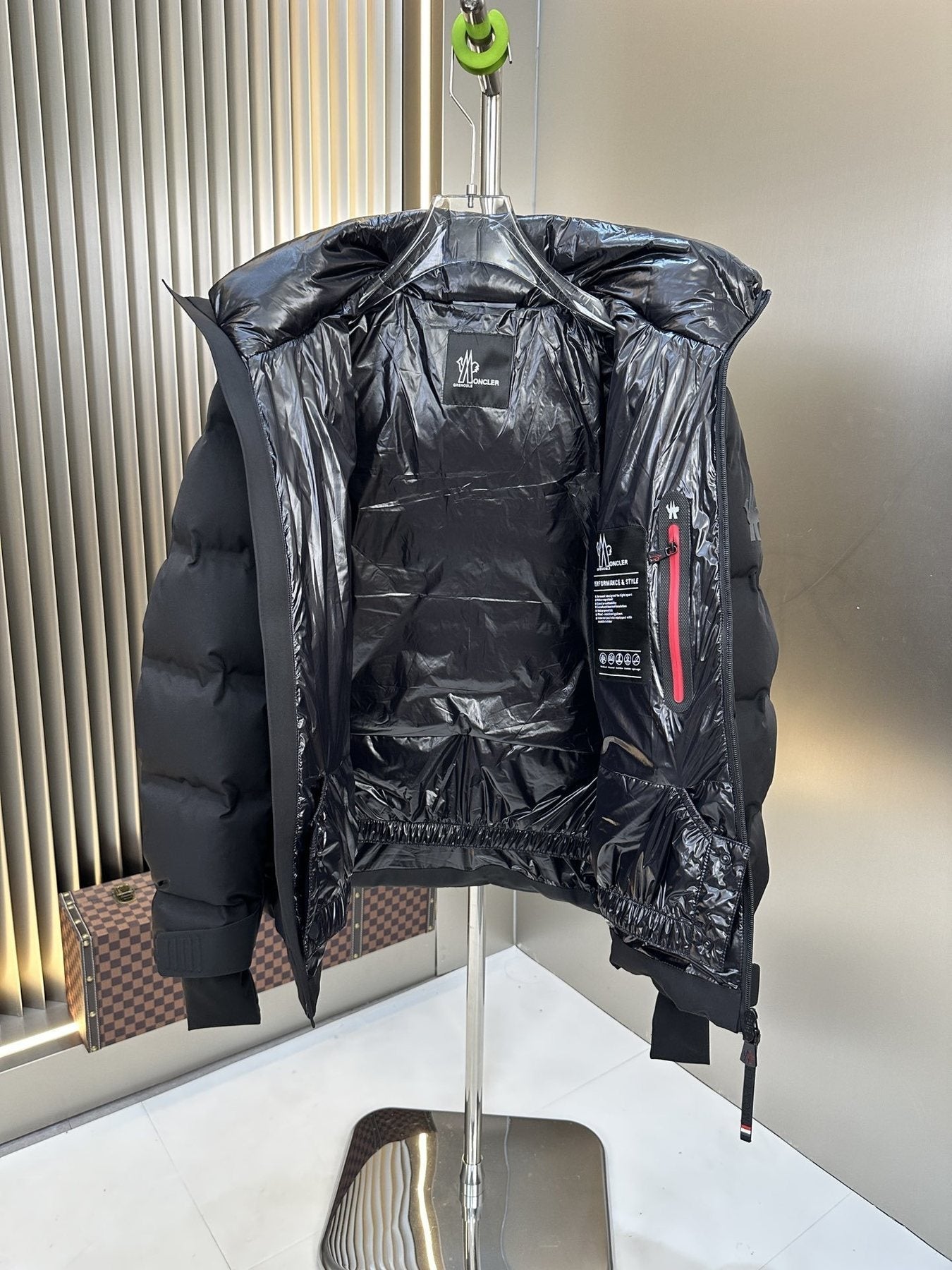 Moncler Hooded Quilted Puffer Coat — detail